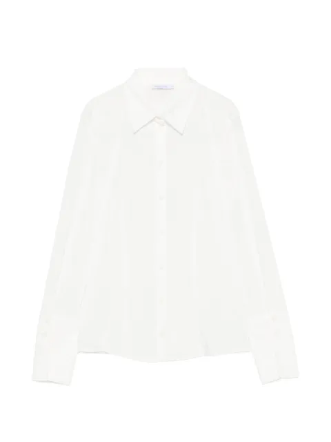 Patrizia Pepe jacquard-patterned poplin shirt White 8C0329C0239W146