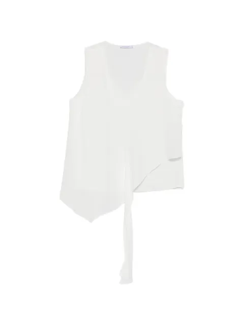 Patrizia Pepe asymmetric wrap-style blouse White 8C0052A8I1W146