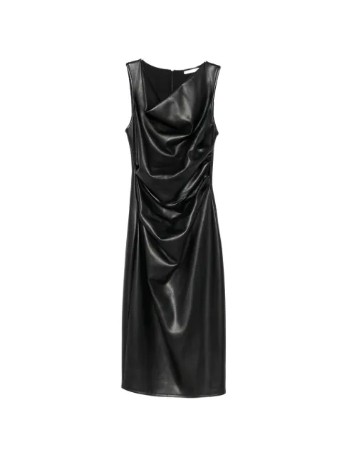 Patrizia Pepe draped coated-finish dress Black 8A0000E005K103