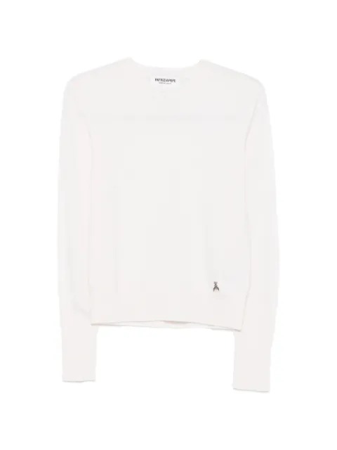 Patrizia Pepe logo-plaque cashmere sweater Neutrals 8K0269K247W405
