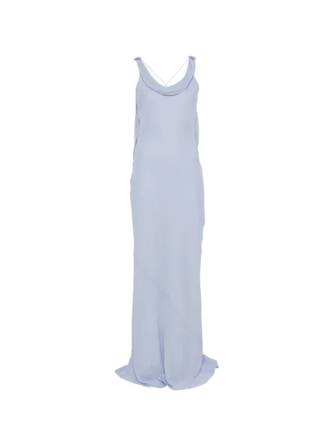 Patrizia Pepe cowl-neck ring-detail maxi dress Blue 8A0300C0247CB32