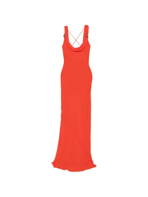 Patrizia Pepe cowl-neck ring-detail dress Red 8A0300C0247R900