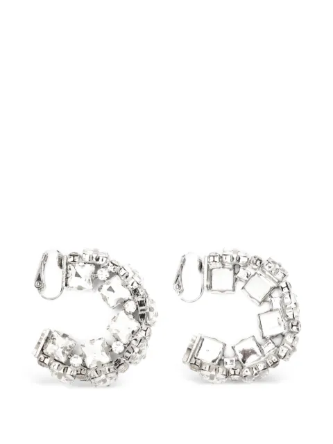 Patrizia Pepe crystal-embellished hoop earrings Silver 8J0134M032W350