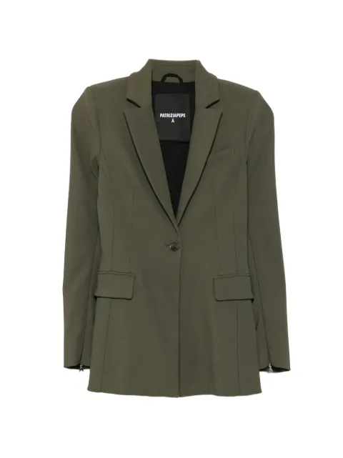 Patrizia Pepe zip-cuff blazer Green 8S0087C8001