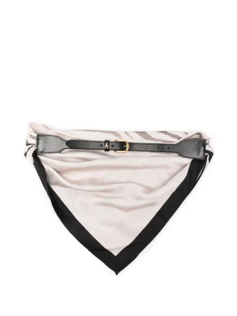Patrizia Pepe zebra-print leather belt Neutrals 8W0030A0733