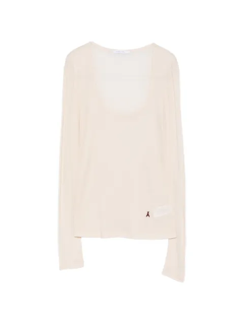 Patrizia Pepe long-sleeve layered top Neutrals 8M0228J0072W405