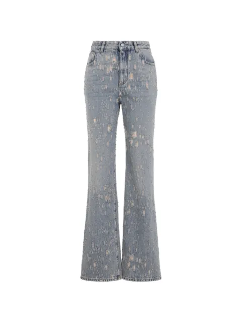 Alexander McQueen distressed flared-hem jeans Blue A0002RQZAR2