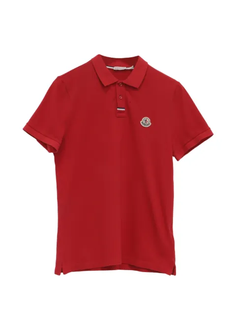 Moncler Vintage Logo Patch polo shirt Red RFCPUUSCL757483M