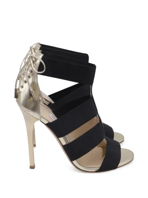 Jimmy Choo Pre-Owned elastic-strap sandals Black GILTPUUSSH762469W
