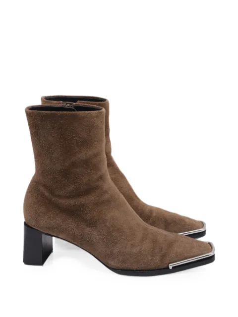 Pre-Owned Alexander Wang suede metal-tip ankle boots Brown RFCPUUSSH750678W