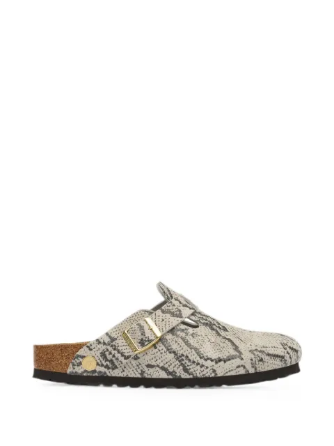 Birkenstock Boston snake-print mules Neutrals 1033086