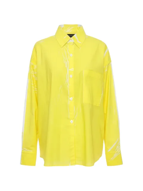 Odeeh graphic-print cotton shirt Yellow 2308916512