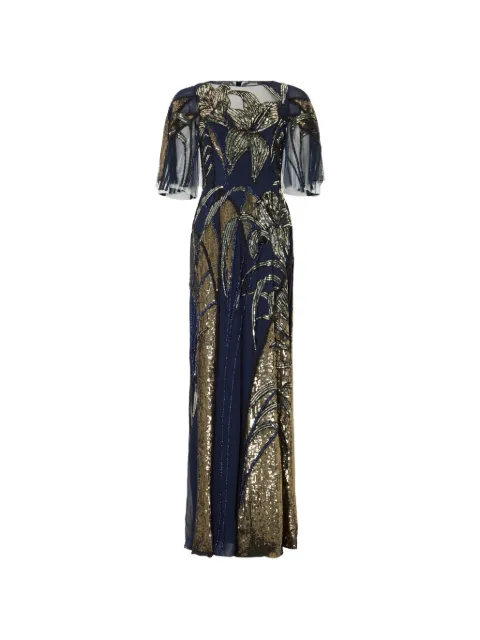 Temperley London sequin-embellished Mariana maxi dress Blue 26AARI54371