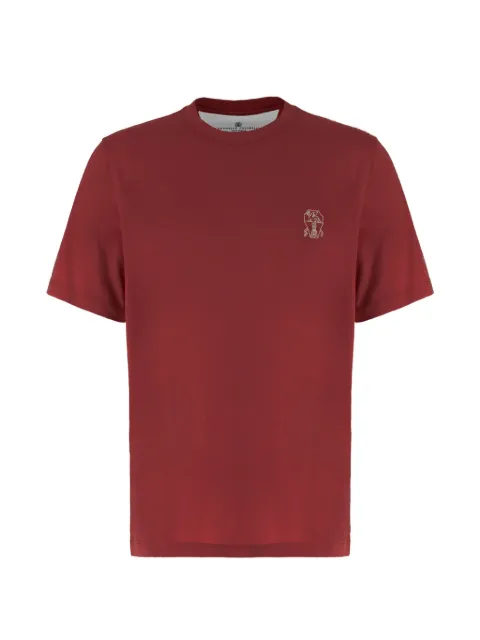 Brunello Cucinelli logo-print T-shirt Red M0B138440CAZ39