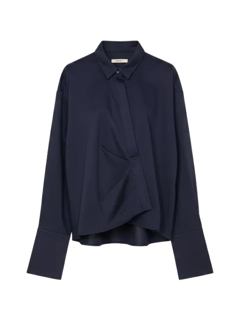 Odeeh pleated long-sleeve shirt Blue 2401016220