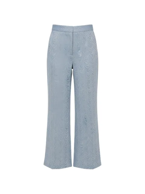 Odeeh herringbone cropped trousers Blue 43231