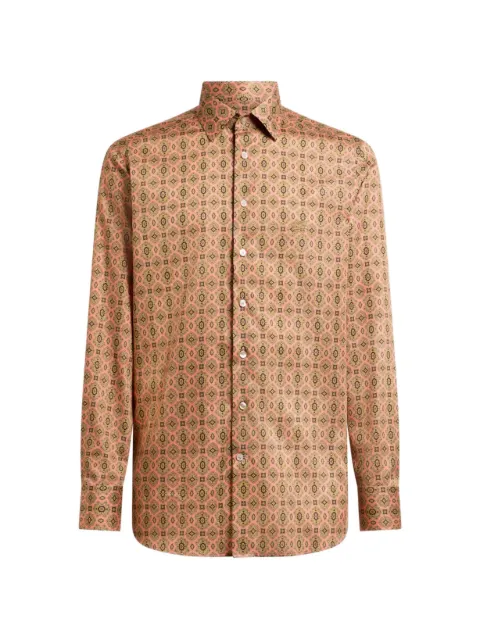 ETRO cotton satin shirt with medallion motif Neutrals MRIB000299SA51S
