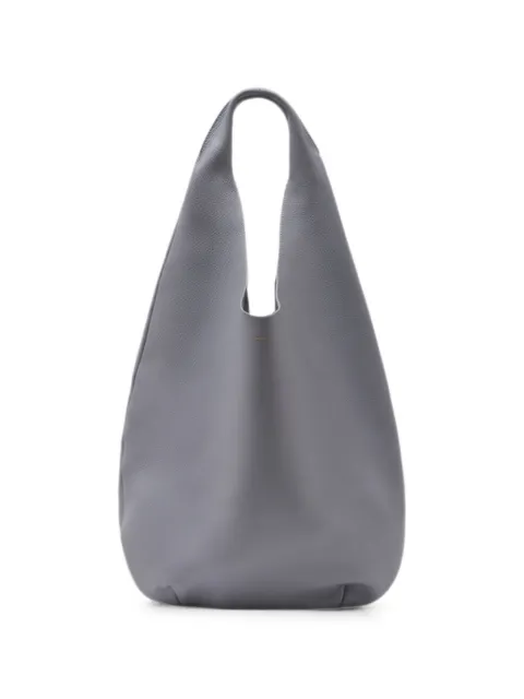 A.P.C. Le Neige grained-leather tote bag Grey PXCBCF67008