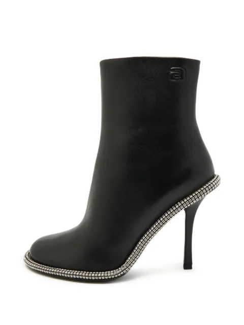 Pre-Owned Alexander Wang Kira crystal-embellished ankle boots Black 1377706