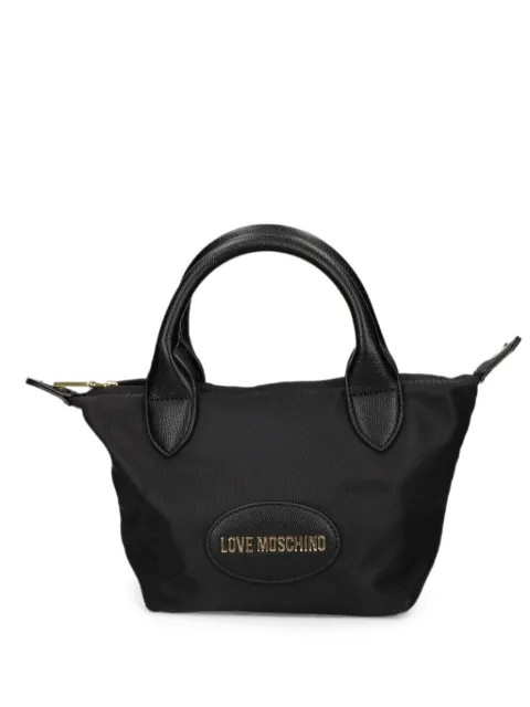 Love Moschino logo-plaque tote bag Black JC4066PP1PLM1