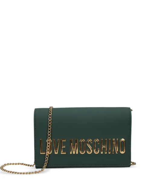 Love Moschino logo-embellishment crossbody bag Green JC4103PP1PKD0