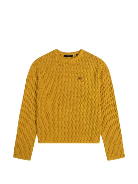 Daily Paper structured-knit logo-patch sweater Yellow SS2625