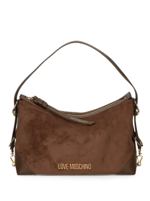 Love Moschino logo-plaque shoulder bag Brown JC4091PP1PLD1