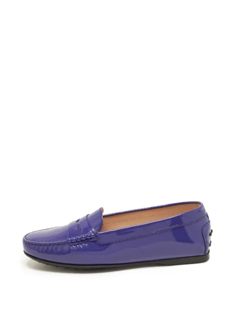 Tod's Vintage Gomma patent loafers Purple 1380819