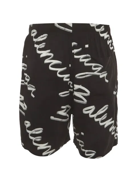 Balenciaga Pre-Owned logo-print regular-fit shorts Black 1378853