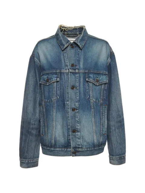 Balenciaga Pre-Owned Logo-print denim jacket Blue 1379462