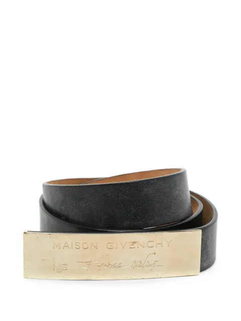 Givenchy Pre-Owned logo-plaque belt Black 1378534