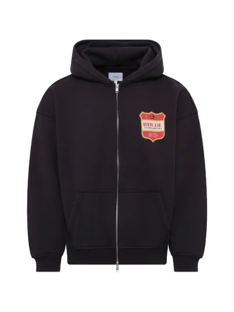 RHUDE Filtaro Crest zip-up hoodie Black RHPF26HO130126499