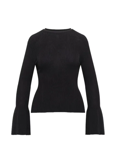 CFCL Soft Portrait bell-sleeve top Black CF012KN172GP00199N