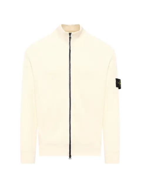 Stone Island ribbed zip-up cardigan Neutrals 5100126S00D8