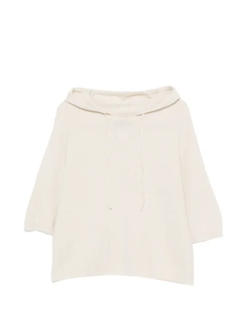 Fabiana Filippi short-sleeve hoodie Neutrals MAD216F402M33325