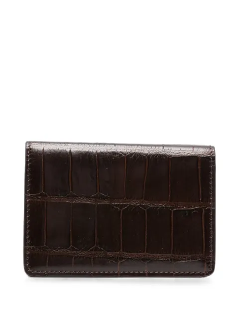 HIDESINS crocodile-effect bifold wallet Brown LC21CCBRN