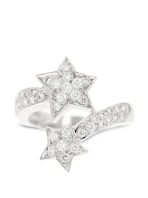 CHANEL Pre-Owned 2010s Comète Géode diamond ring Silver 432446