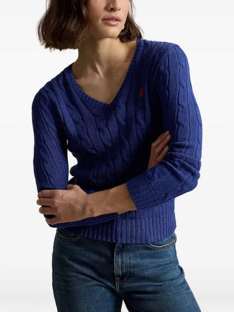 Polo Ralph Lauren cable-knit V-neck sweater Blue 211971870510