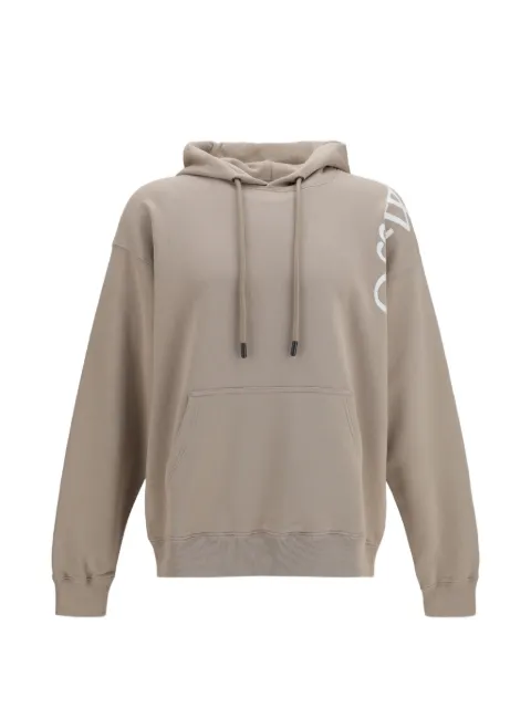 Off-White Vertical Bookish Skate logo-print drawstring hoodie Neutrals OMBB085F26FLE00O00