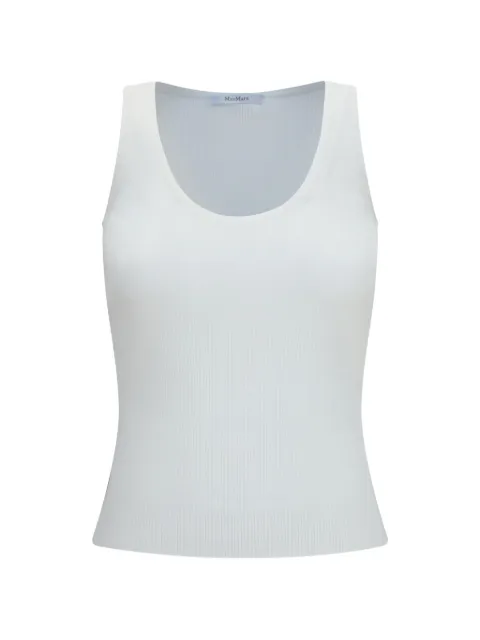 Max Mara ribbed-knit scoop-neck tank top White 2621366161600