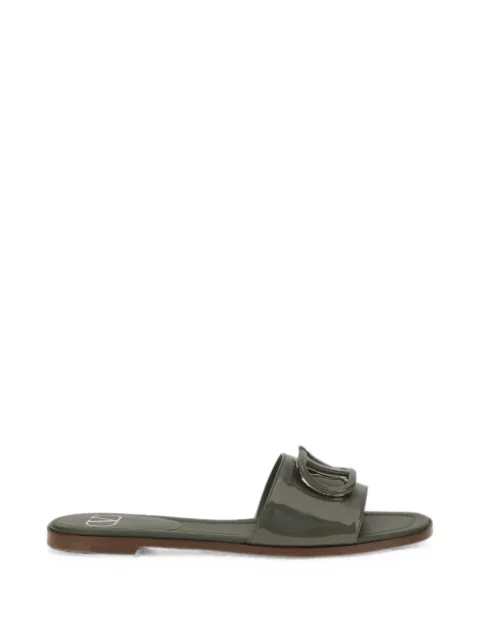Valentino Garavani VLogo Signature patent-leather sandals Green WS0BD5DUW