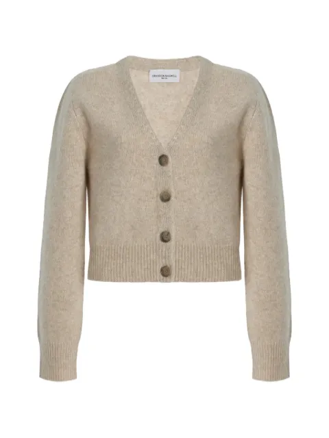 Brandon Maxwell Sloane V-neck cardigan Neutrals KN270PF26