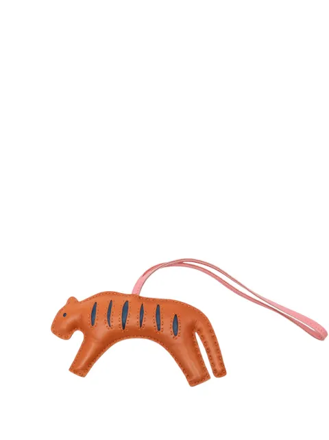 Hermès Pre-Owned 2019 Milo Lambskin RooRoo Tiger Bag Charm MM key chain Brown NQUJRJK6AWQO9I0A