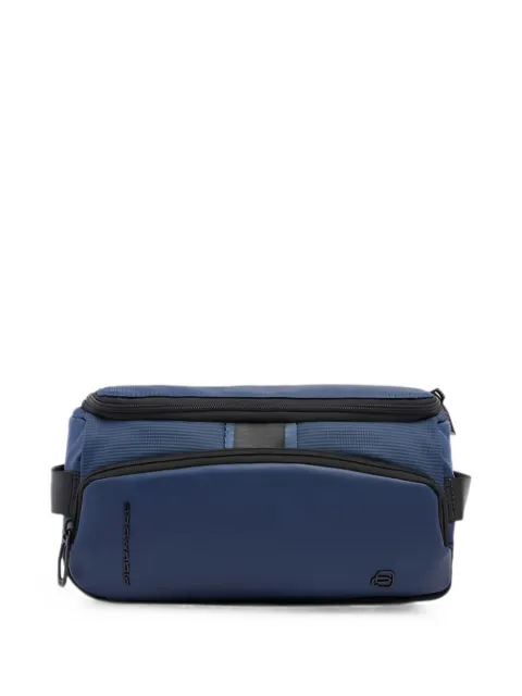 PIQUADRO logo-plaque wash bag Blue BY6947S137
