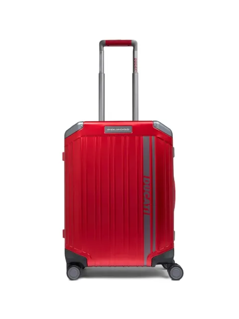 PIQUADRO x Ducati logo-detail cabin trolley Red BV4425ALUDR