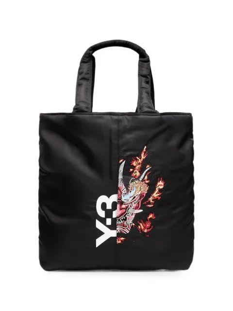 Y-3 Yaksha graphic-print tote bag Black KW9630