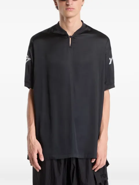 Y-3 Liquid Logo satin T-shirt Black LD1893