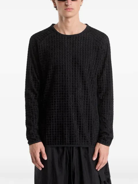 Y-3 reversible waffle-knit T-shirt Black KT1393