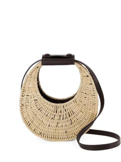 STAUD Good Night Moon wicker clutch bag Neutrals H26P4017