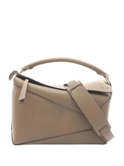 Loewe Pre-Owned 2010-2026 Medium Calfskin Puzzle Edge satchel Grey 9M9786LR06BELAW2
